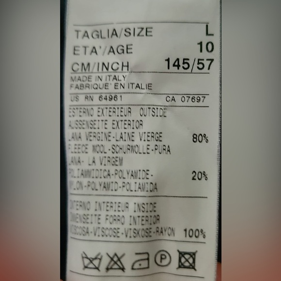 Benetton chic dress coat Italy Made - Picture 8 of 15